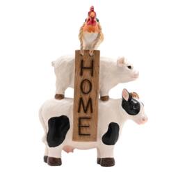 Country Living Resin Stacking Farm Animals Home in White - thumbnail 2