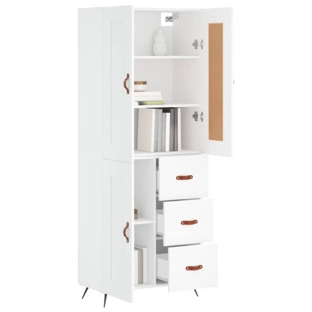 Berkfield Home Highboard White 69.5x34x180 cm Engineered Wood - image 1