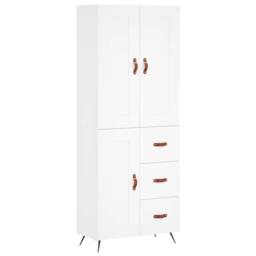 Berkfield Home Highboard White 69.5x34x180 cm Engineered Wood - thumbnail 3
