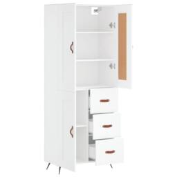 Berkfield Home Highboard White 69.5x34x180 cm Engineered Wood - thumbnail 4