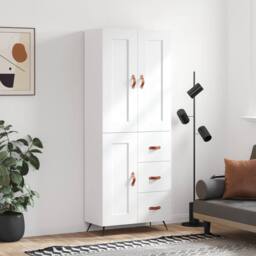Berkfield Home Highboard White 69.5x34x180 cm Engineered Wood - thumbnail 2