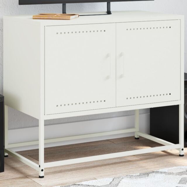 Berkfield Home TV Cabinet White 68.5x39x60.5 cm Steel - image 1