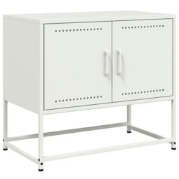 Berkfield Home TV Cabinet White 68.5x39x60.5 cm Steel - thumbnail 2