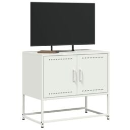 Berkfield Home TV Cabinet White 68.5x39x60.5 cm Steel - thumbnail 4