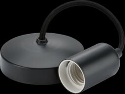 "Netlighting 6"" E27 Contemporary Pendant Set Anthracite 230V IP20 80W in Black" - thumbnail 1