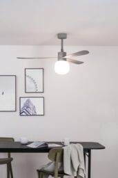 Netlighting Amelia Large Ball Led Grey Ceiling Fan 20W 2700K 6 Speed - thumbnail 2