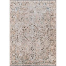 Livabliss Kemer-Washable Beige Grey Blue Traditional Vintage Boho Living Dining Rug in Taupe - Size: 160 cm x 215 cm - thumbnail 2