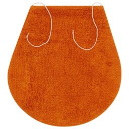 Berkfield Home Bathroom Mat Set 3 Pieces Fabric Orange - thumbnail 4