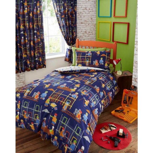 Portfolio Home Building Site Colourful Children Duvet Cover - Size: Toddler - image 1