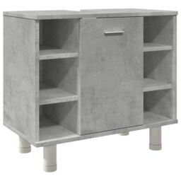 Berkfield Home Bathroom Cabinet Concrete Grey 60x32x53.5 cm Engineered Wood - thumbnail 2