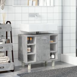 Berkfield Home Bathroom Cabinet Concrete Grey 60x32x53.5 cm Engineered Wood - thumbnail 3