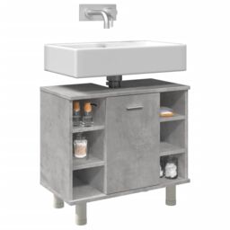 Berkfield Home Bathroom Cabinet Concrete Grey 60x32x53.5 cm Engineered Wood - thumbnail 1