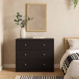 Wyld Haus Tainan Black 3 Drawer Chest - thumbnail 2