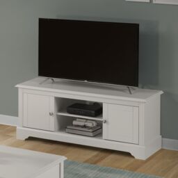 Seconique Stratford 2 Door TV Unit in White - thumbnail 1