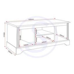 Seconique Stratford 2 Door TV Unit in White - thumbnail 8