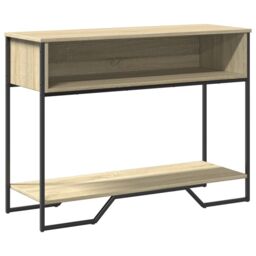 Berkfield Home Console Table Sonoma Oak 100x35x74.5 cm Engineered Wood in Brown - thumbnail 2