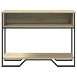 Berkfield Home Console Table Sonoma Oak 100x35x74.5 cm Engineered Wood in Brown - thumbnail 4