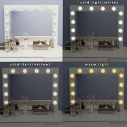 KOSY KOALA Dressing Table Makeup Table With 4 Drawers Led Mirror Girls Dresser in White - thumbnail 4