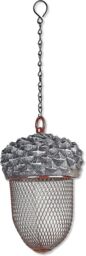 Inspirational Gifting Acorn Bird Feeder Hanging with Mesh for Peanuts or Seeds in Silver - thumbnail 5