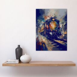 "Artery8 The Orient Express Railway Train Painting Steam Locomotive Vintage Large Wall Art Poster Print Thick Paper 18X24 Inch - Size: W18"" x H24""" - thumbnail 4