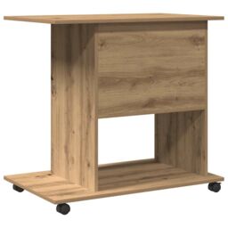 Berkfield Home Computer Desk Artisan Oak 80x50x75 cm Engineered Wood in Brown - Size: 80 x 50 x 75 cm - thumbnail 6