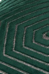 Paoletti Evoke Cut Velvet Cushion in Emerald - Size: 45 cm x 45 cm - thumbnail 4