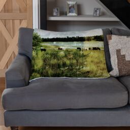 Benjamin Tate Design Vintage Cow Blanket in Natural - Size: 120 cm x 150 cm - thumbnail 2