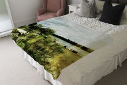 Benjamin Tate Design Vintage Cow Blanket in Natural - Size: 120 cm x 150 cm - thumbnail 3