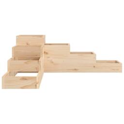 Berkfield Home Beautiful Garden Planter 4-Tier 106x104.5x36 cm Solid Wood Pine in Natural - thumbnail 5