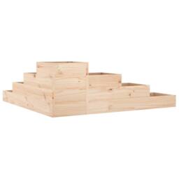 Berkfield Home Beautiful Garden Planter 4-Tier 106x104.5x36 cm Solid Wood Pine in Natural - thumbnail 6