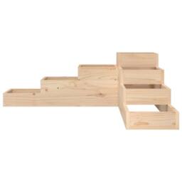 Berkfield Home Beautiful Garden Planter 4-Tier 106x104.5x36 cm Solid Wood Pine in Natural - thumbnail 4