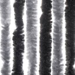 Berkfield Home Fly Curtain Grey & Black 56x200 cm Chenille - thumbnail 6