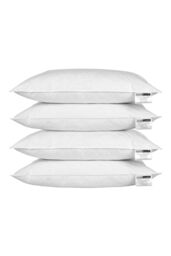 Homescapes Duck Feather Pillow Pack x 4 Luxurious, Ethically Sourced Comfort in White