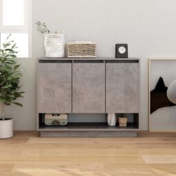 Berkfield Home Sideboard Concrete Grey 97x31x75 cm Engineered Wood - Size: 97 x 31 x 75 cm