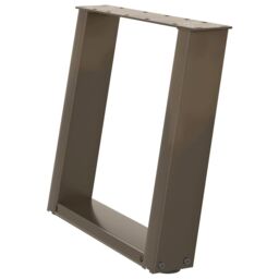 Berkfield Home Coffee Table Legs U-Shaped 2 pcs Natural Steel 50x(42-43) cm Steel in Brown - thumbnail 4