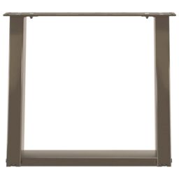 Berkfield Home Coffee Table Legs U-Shaped 2 pcs Natural Steel 50x(42-43) cm Steel in Brown - thumbnail 5