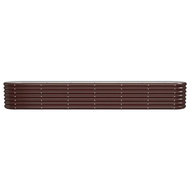 Berkfield Home Garden Raised Bed Powder-coated Steel 260x40x36 cm Brown - Size: 260 x 40 x 36 cm - image 1