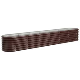 Berkfield Home Garden Raised Bed Powder-coated Steel 260x40x36 cm Brown - Size: 260 x 40 x 36 cm - thumbnail 3