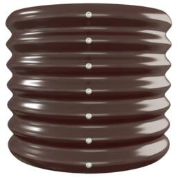 Berkfield Home Garden Raised Bed Powder-coated Steel 260x40x36 cm Brown - Size: 260 x 40 x 36 cm - thumbnail 4