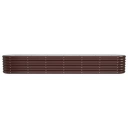 Berkfield Home Garden Raised Bed Powder-coated Steel 260x40x36 cm Brown - Size: 260 x 40 x 36 cm