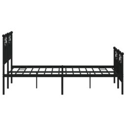 Berkfield Home Metal Bed Frame with Headboard & Footboard Black 120x200 cm - Size: Small Double - thumbnail 6