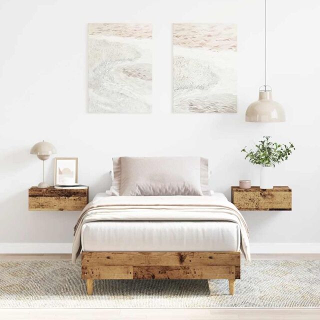 Berkfield Home Bed Frame No Mattress Old Wood 90x190 cm Single Engineered Wood in Brown - image 1