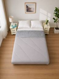 Dyzi Cooling Quilt Breathable Lightweight Summer Comforter Soft Hypo in Grey - Size: 130 cm x 170 cm - thumbnail 2