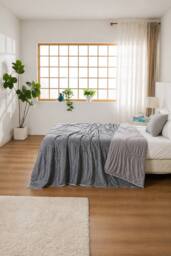 Dyzi Cooling Quilt Breathable Lightweight Summer Comforter Soft Hypo in Grey - Size: 130 cm x 170 cm - thumbnail 1