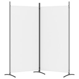 Berkfield Home 2-Panel Room Divider White 175x180 cm Fabric - thumbnail 5
