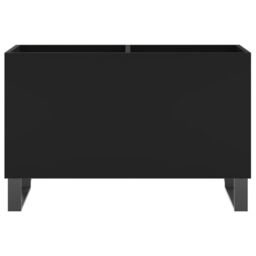Berkfield Home Record Cabinet Black 74.5x38x48 cm Engineered Wood - thumbnail 4