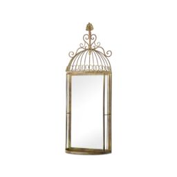 Inspirational Gifting Lovely Broughton Birdcage Mirror Display Shelf 70cm tall in Green - thumbnail 5