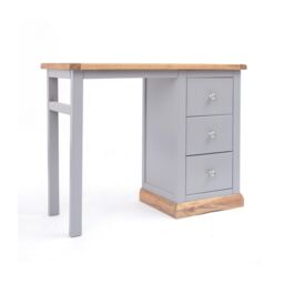 Cabinet Bits Biccari 3 Drawer Desk - Dressing Table Chrome Knob in Grey - thumbnail 2