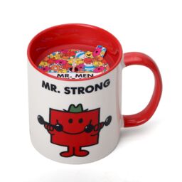 Mr. Men And Little Miss Mr Stong Cherry Scented Reusable Mug Candle in Red - Size: Medium - thumbnail 4