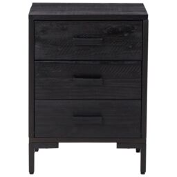 Berkfield Home Bedside Cabinets 2 pcs Black 40x30x55 cm Solid Wood Pine - Size: 40 x 30 x 55 cm - thumbnail 5